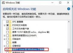Win10怎么開(kāi)啟Windows的Linux子系統(tǒng)？