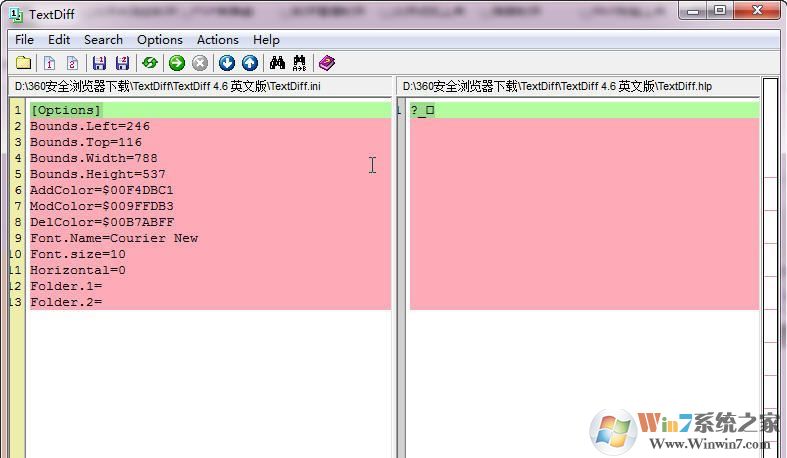 文件對(duì)比工具 TextDiff v4.6 漢化版（文本比較找不同）