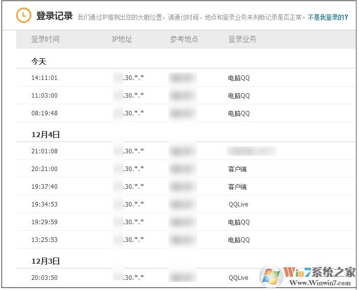 QQ登陸記錄查詢方法,怎么查QQ登錄過的地點和時間！
