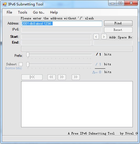 IPv6 Subnetting Tool(IPV6子網(wǎng)掩碼計算器)