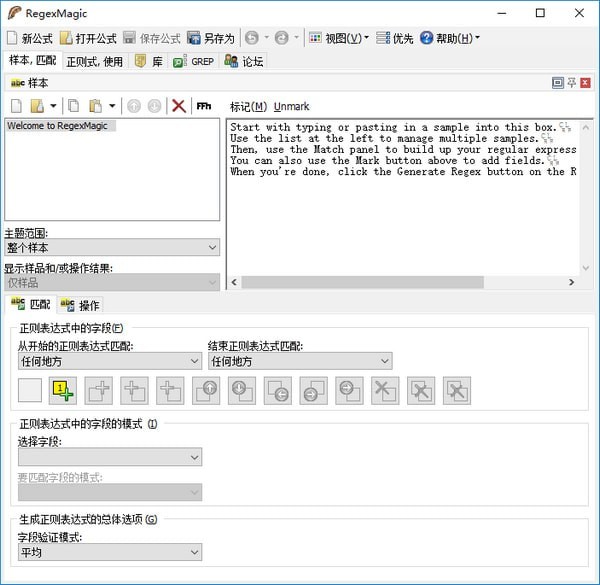 RegexMagic漢化版下載|正則表達式(規(guī)則表達式)生成軟件 V2.6.0.8中文版