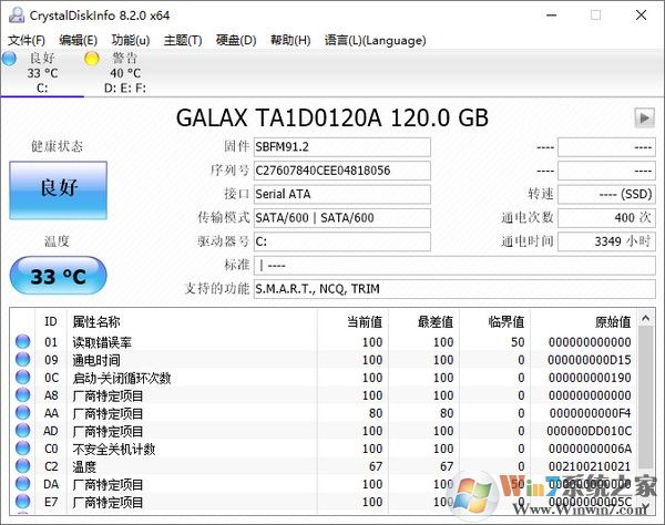 CrystalDiskInfo硬盤(pán)檢測(cè)工具下載 V6.1.14多語(yǔ)言綠色版