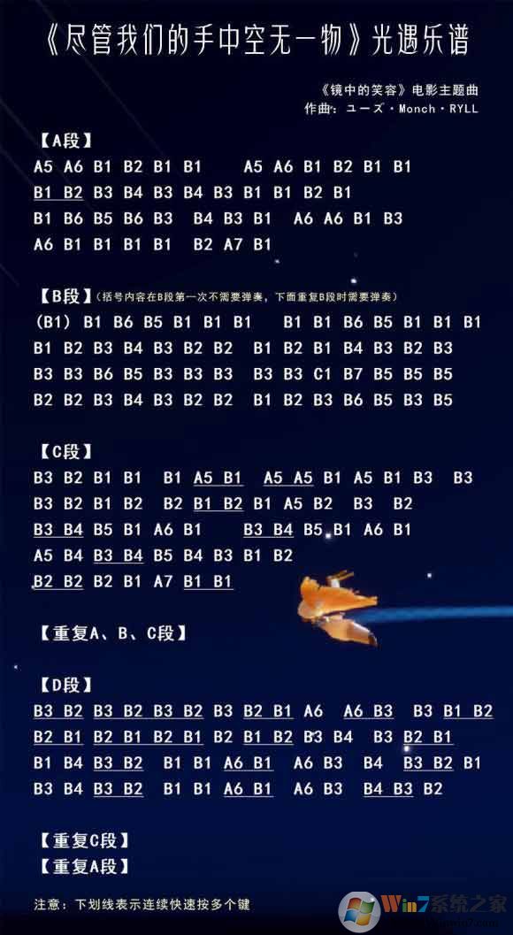 光遇簡(jiǎn)譜《盡管我們手中空無一物》怎么彈？光遇簡(jiǎn)譜大全
