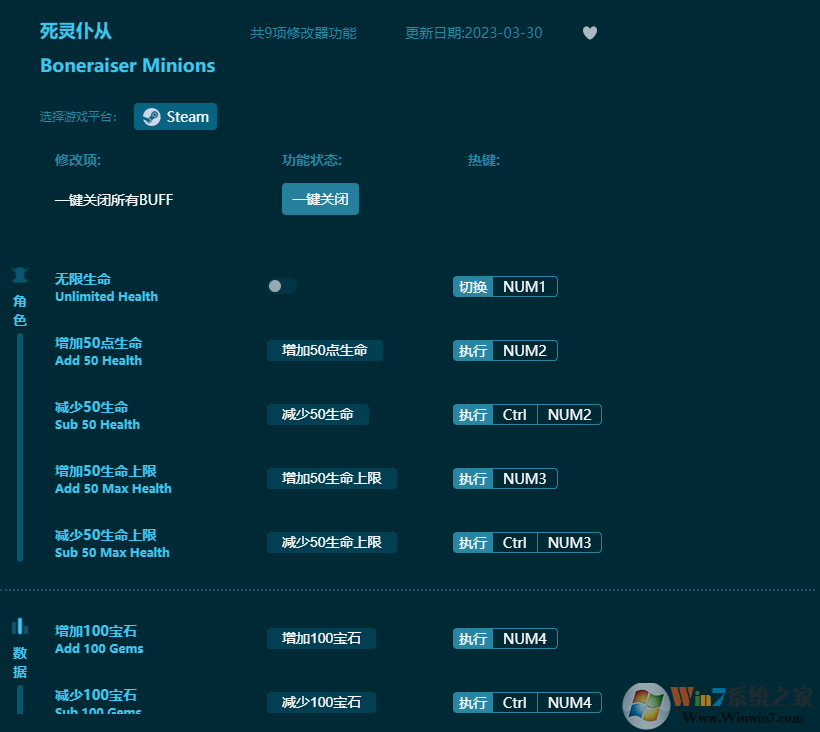 死靈仆從九項(xiàng)修改器 v2023最新版