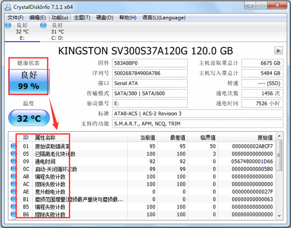 CrystalDiskInfo(硬盤信息檢測(cè)工具)