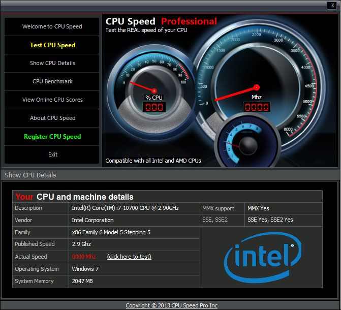 CPU Speed Professional(CPU測試軟件)